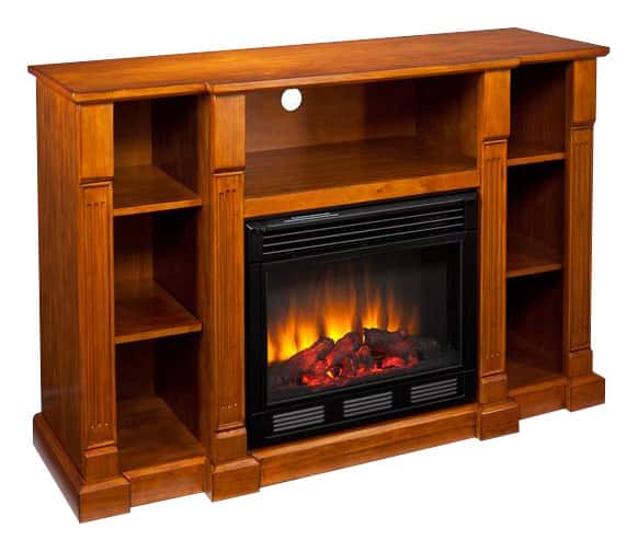 Front. SEI Furniture - Electric Media Fireplace for Most Flat-Panel TVs Up to 50" - Pine.