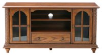Front. SEI Furniture - TV Stand for Most Flat-Panel TVs Up to 50" - Antique Oak.