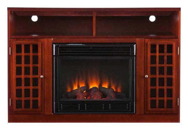 Front. SEI Furniture - Electric Media Fireplace for Most Flat-Panel TVs Up to 46" - Mahogany.