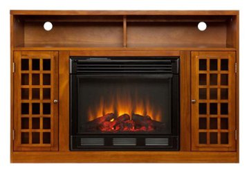 SEI - Electric Media Fireplace for Most Flat-Panel TVs Up to 46" - Pine - Front_Zoom