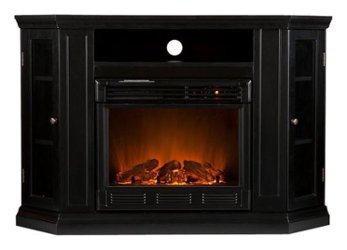 SEI - Electric Media Fireplace for Most Flat-Panel TVs Up to 46" - Black - Front_Zoom