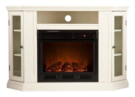 SEI Furniture - Electric Media Fireplace for Most Flat-Panel TVs Up to 46" - Ivory - Front_Zoom