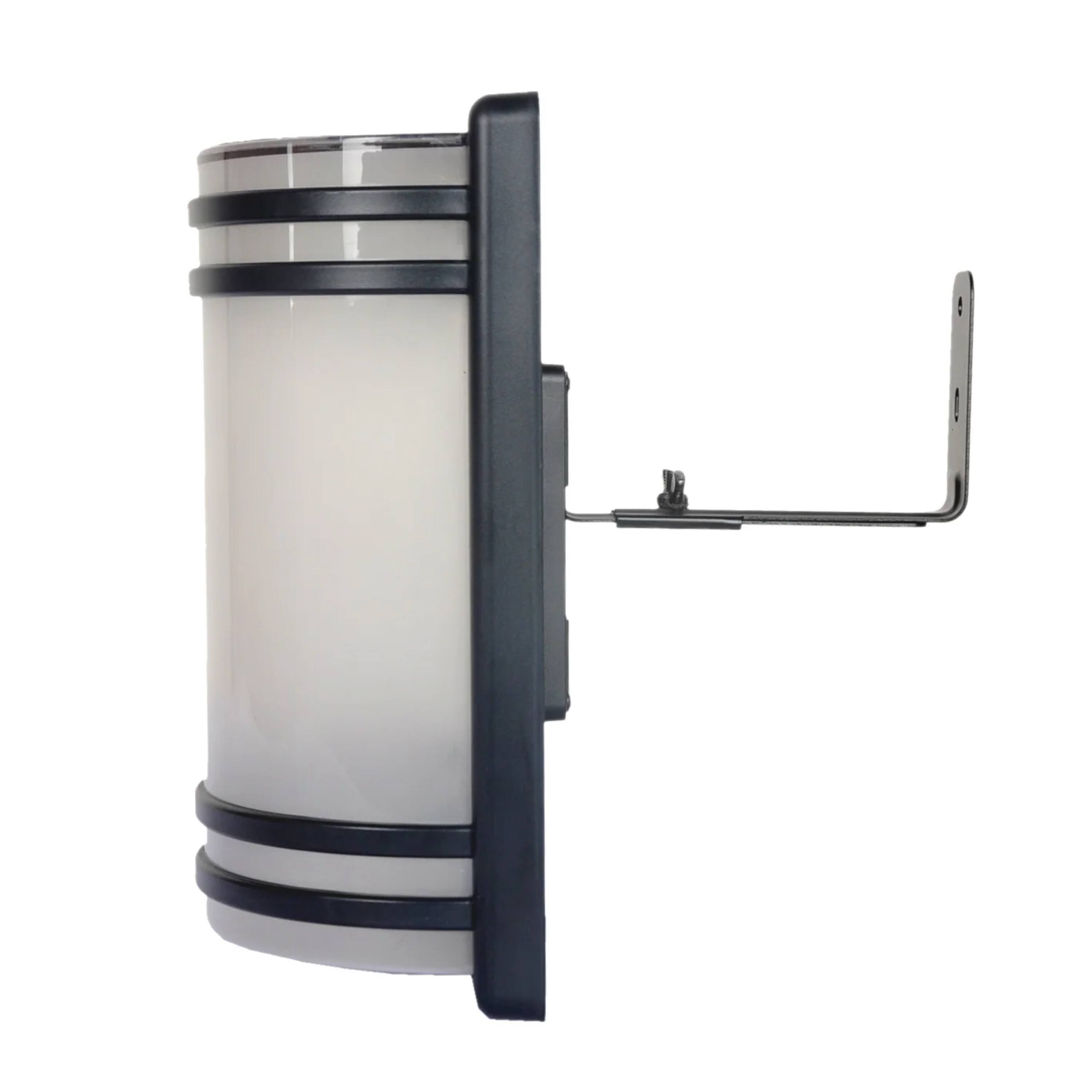Alt View 5. Techko Maid - Solar Integrated LED Outdoor Sconce Amber or White Light - White.