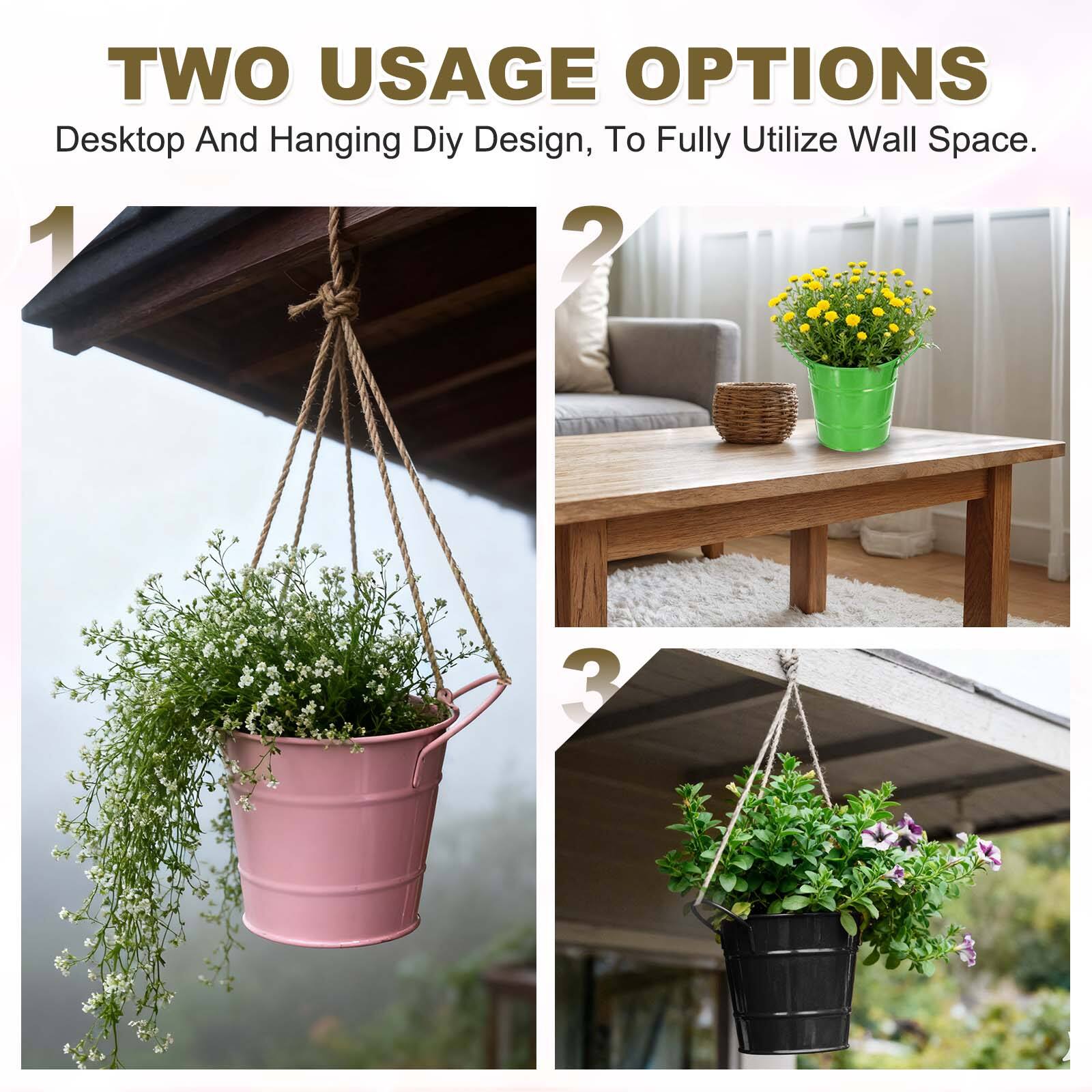 TWO USAGE OPTIONS  
Desktop And Hanging Diy Design, To Fully Utilize Wall Space.  
1  
2  
3