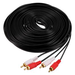 Unique Bargains - RCA Cable, 2 RCA Male to 2 RCA Male, Stereo Audio Video for Amplifier Home Theater - Black