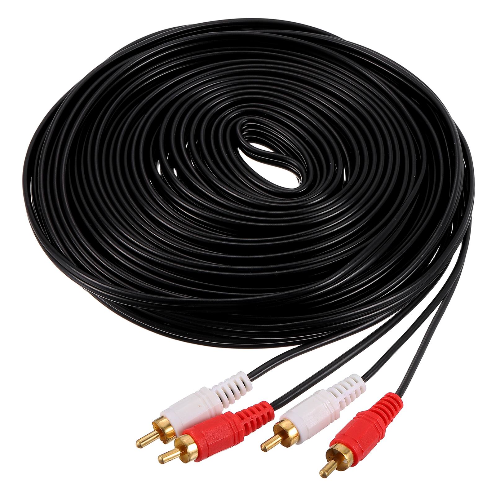 Front. Unique Bargains - RCA Cable, 2 RCA Male to 2 RCA Male, Stereo Audio Video for Amplifier Home Theater - Black.
