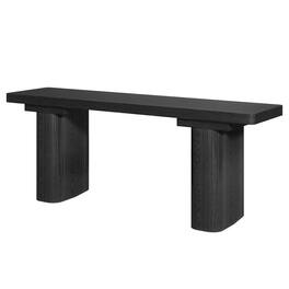 Kadyn - 47-Inch Modern Entryway Bench, Wooden Shoe Bench with Thickened Legs - Black