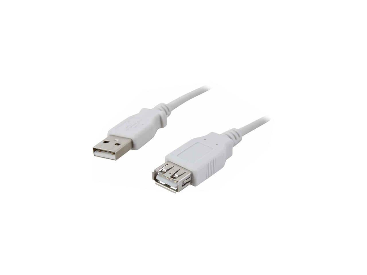 Nippon Labs - Beige 3 ft. USB Cable A/Male to A/Female Extension USB Cable Model USB-3-MF-2P, 2 Packs