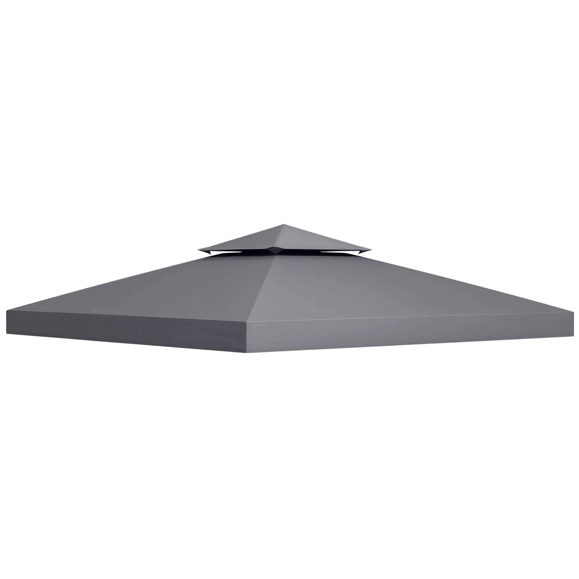 Outsunny - 10' x 10' Gazebo Replacement Canopy, 2-Tier Top UV Cover for 10' x 10' Outdoor Gazebo - Dark Gray price history on PriceWatchPro