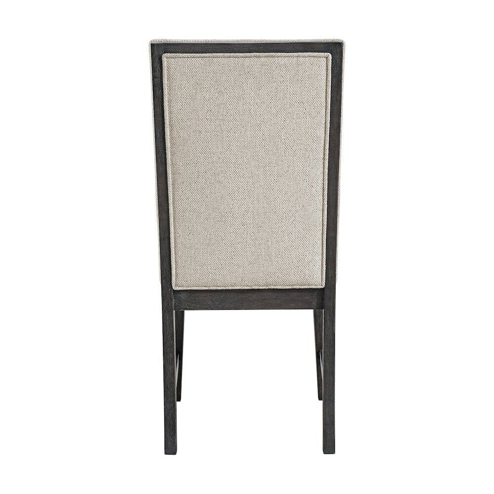 Left. Picket House Furnishings - Edge Dining Chair with Light Grey Fabric in Espresso - Espresso.