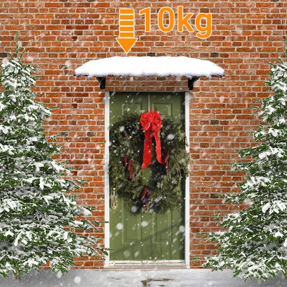 Left. Winado - 40"x40" Window Awning Canopy, Polycarbonate Front Door Patio Cover for UV, Rain, Snow & Sunlight Protection Patio Cover.