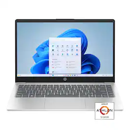HP - 14" Laptop - AMD Athlon Silver 7120U (2022) - 4GB Memory - 256GB SSD - Natural Silver