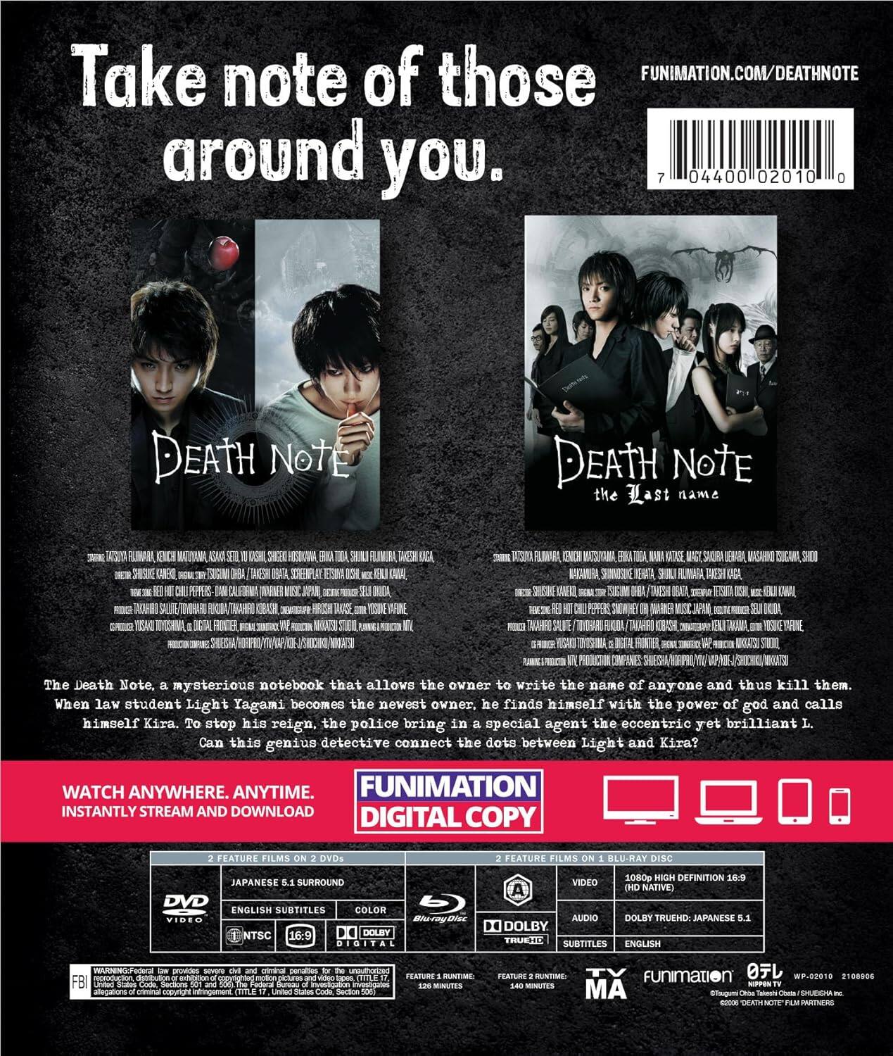 Alt View 1. Death Note/Death Note: The Last Name (Blu-ray + DVD).