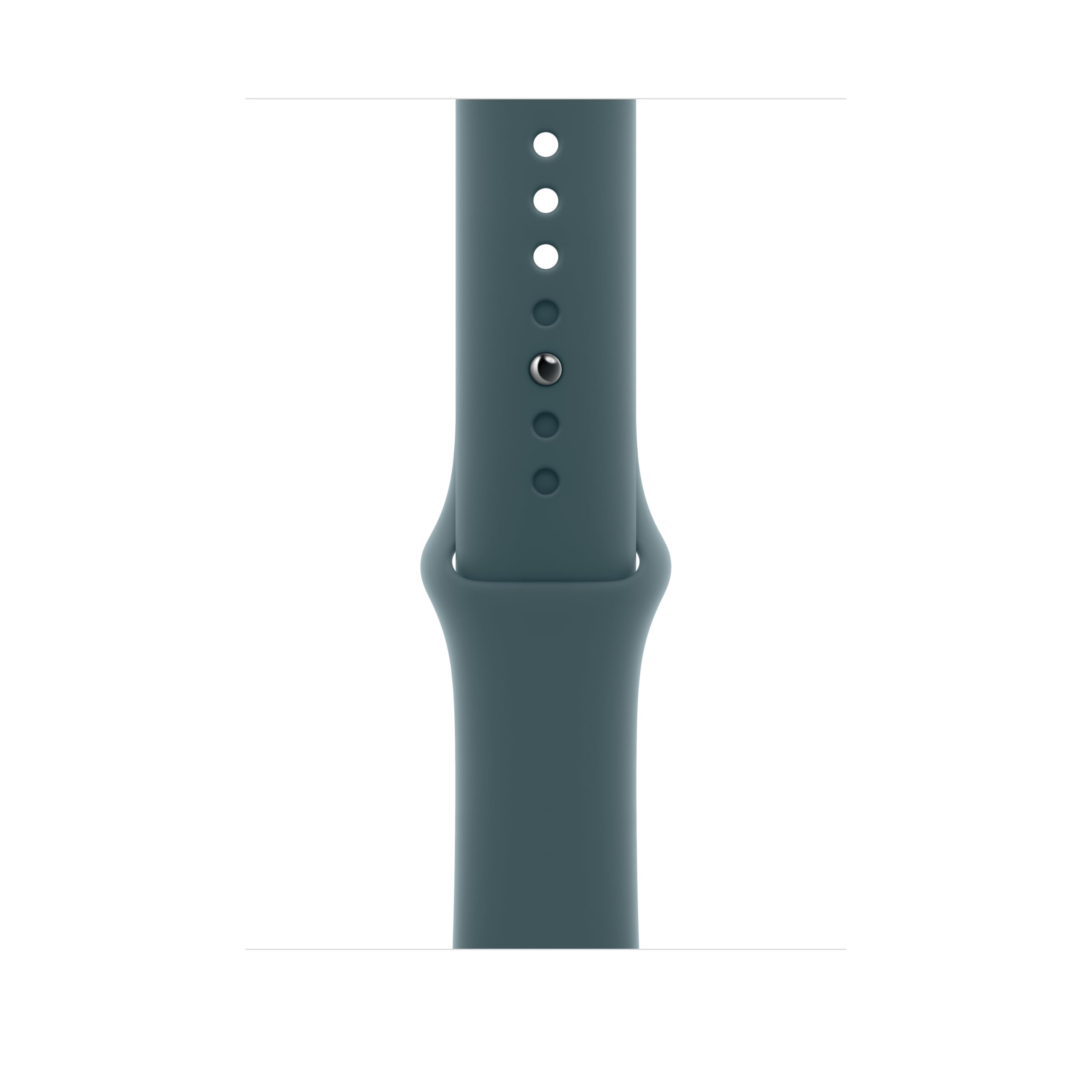 Front. Apple - Apple Watch Band - Sport Band (46mm) - Lake Green - S/M - Green.