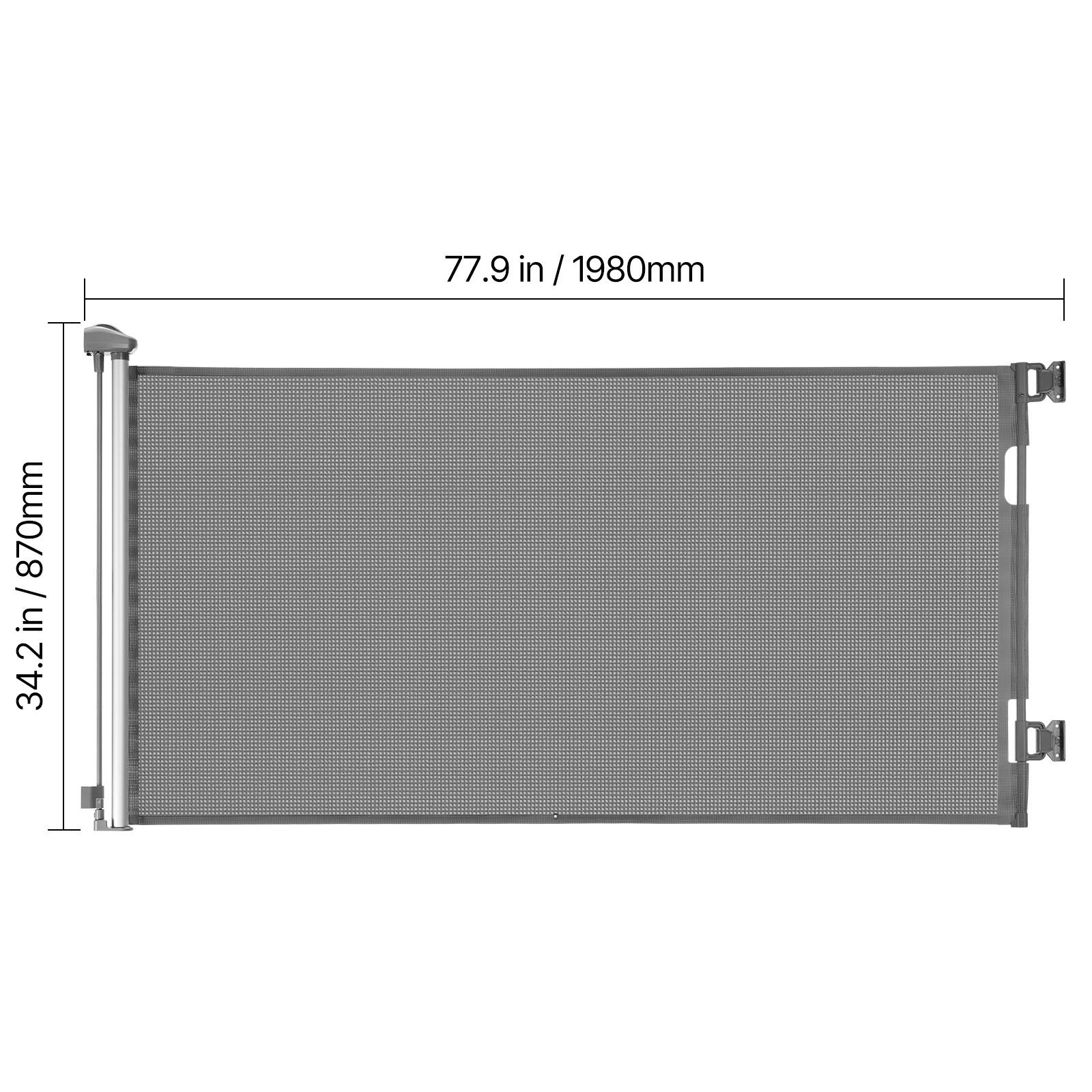 77.9 in / 1980mm  
34.2 in / 870mm