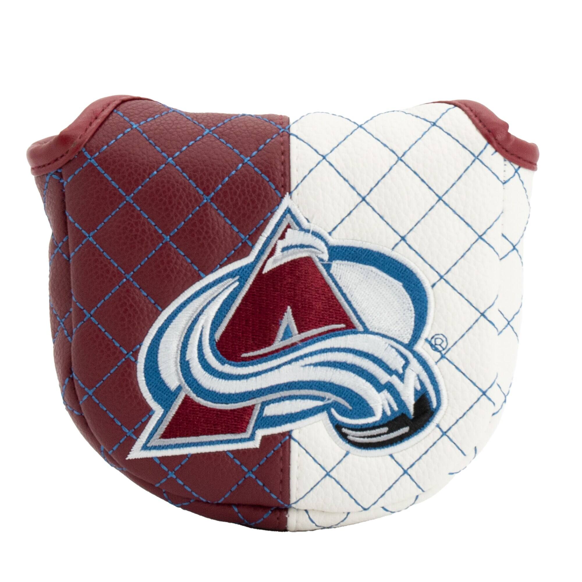 Front. Team Golf - Colorado Avalanche Quilted Mallet Putter Cover - Multicolor.