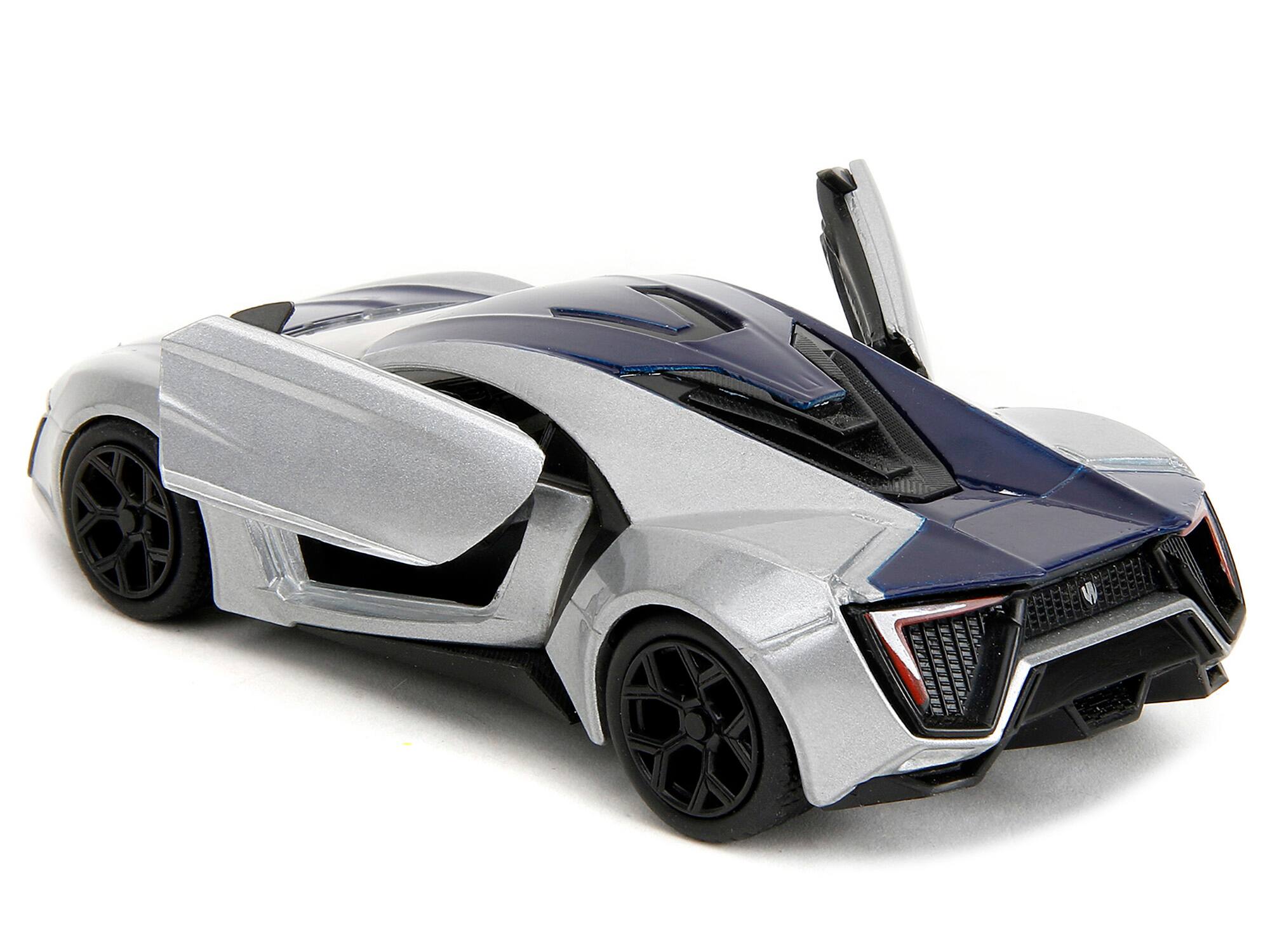 Back. Jada - Lykan Hypersport Silver Metallic and Purple "Pink Slips" Series 1/32 Diecast Model Car by Jada - Silver Metallic And Purple.