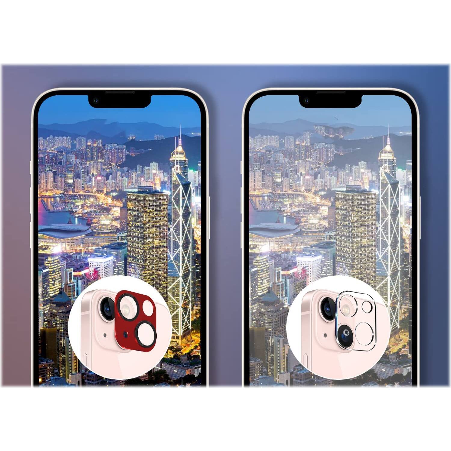 Alt View 13. SaharaCase - ZeroDamage Camera Lens Protector for Apple iPhone 13 and iPhone 13 mini (2-Pack) - Red.