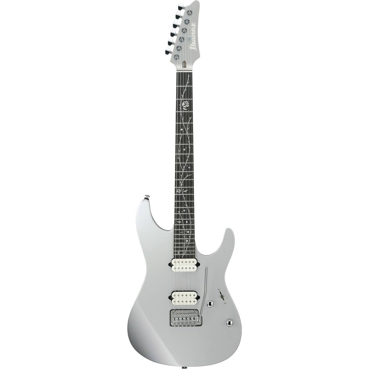 Front. Ibanez - Ibanez Tim Henson Signature Series TOD10 Electric Guitar, Silver.