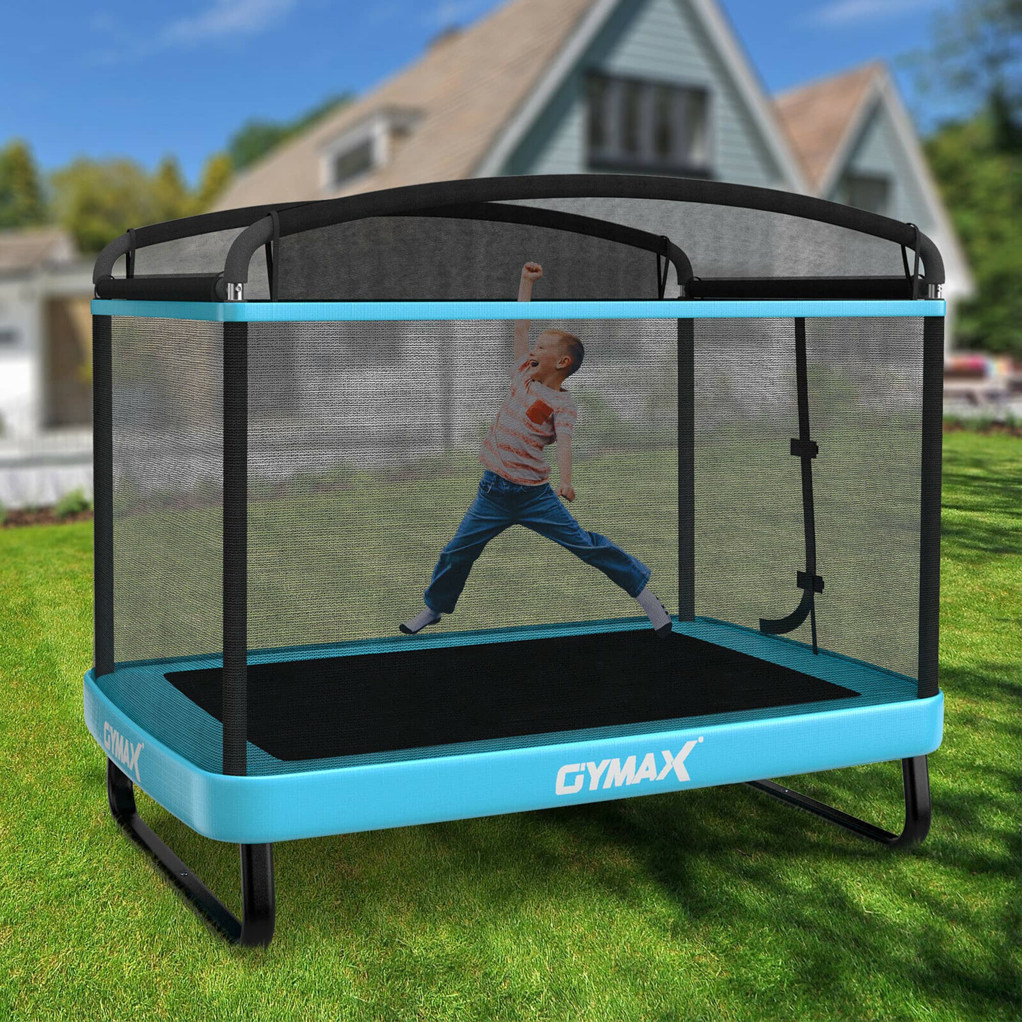 Gymax 6FT Recreational Kids Trampoline W/Swing Safety Enclosure