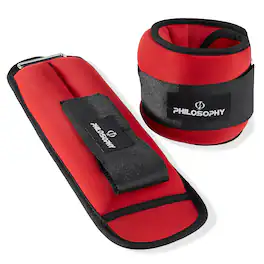 Philosophy Gym - Ankle/Wrist Weights Set for Training and Fitness - Red