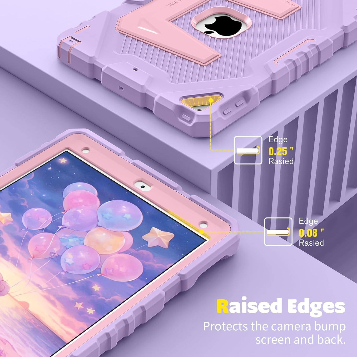 Edge "0.25" Raised  
Edge "0.08" Raised  
Raised Edges  
Protects the camera bump screen and back.