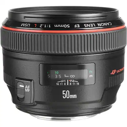 USM 7 1:1.2 50mm EF LENS CANON 5 10 3 5 8 ft m ULTRASI AF MF 16 11 8 8 11 16 50mm