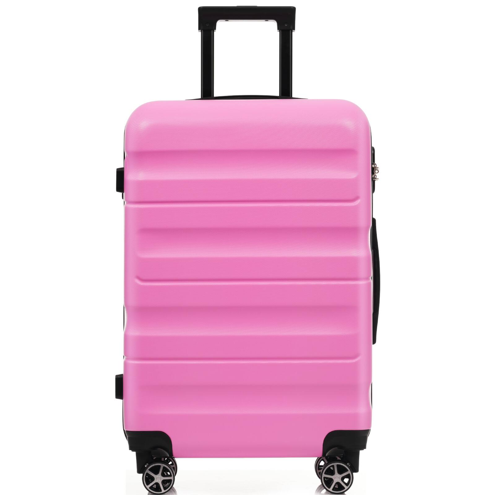 Alt View 3. LOVMOR - Lovmor 6-Piece ABS Hardshell Luggage Set  Spinner - Pink.