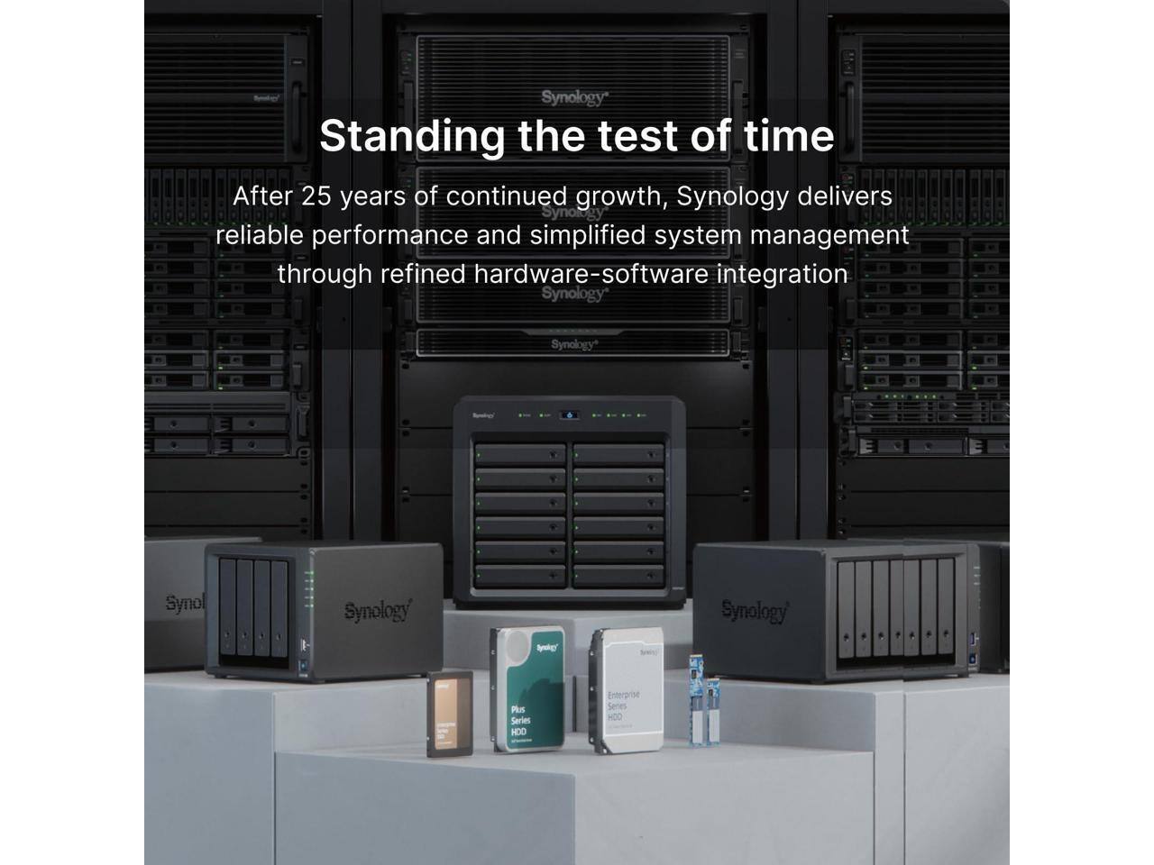 Standing the test of time

After 25 years of continued growth, Synology delivers reliable performance and simplified system management through refined hardware-software integration

Synology Spoke Plus Series HDD
Enterprise Series HOD