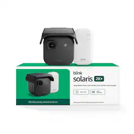 Blink - Solaris 2K+ — Solar-powered wireless smart security camera, runs in as little as 45 minutes of direct sun, System - Black