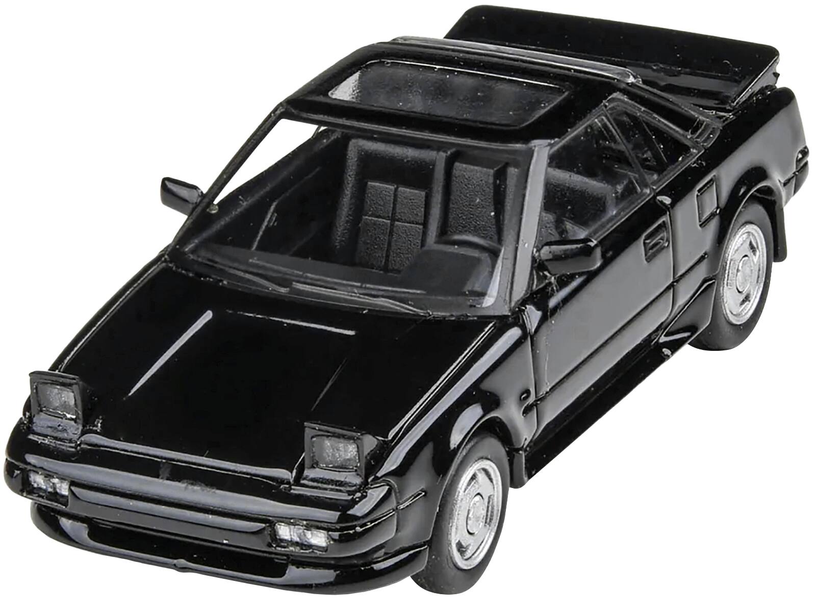 Left. Paragon - 1985 Toyota MR2 MK1 Black Metallic with Sunroof 1/64 Diecast Model Car by Paragon Models - Black Metallic.