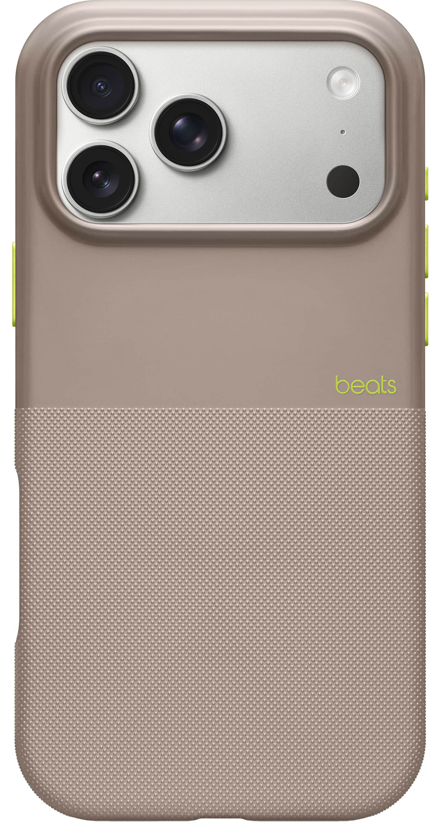 Front. Beats - iPhone 17 Pro Max Rugged Case with MagSafe and Camera Control - Alpine Gray.