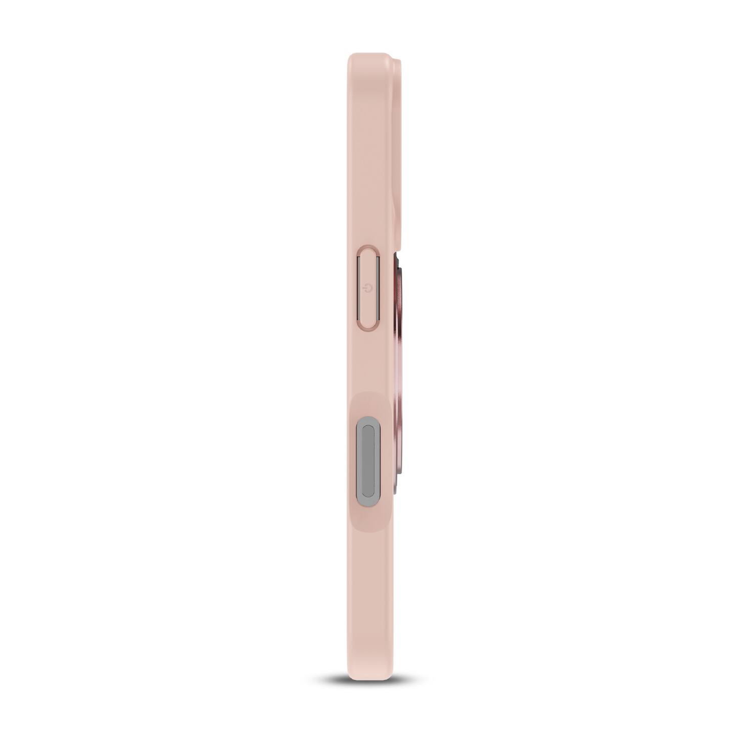 Left. Mybat Pro - MyBat Pro Lure Series 360° Ring Stand MagSafe Case for Apple iPhone 16 - Pink - Clear/Pink.