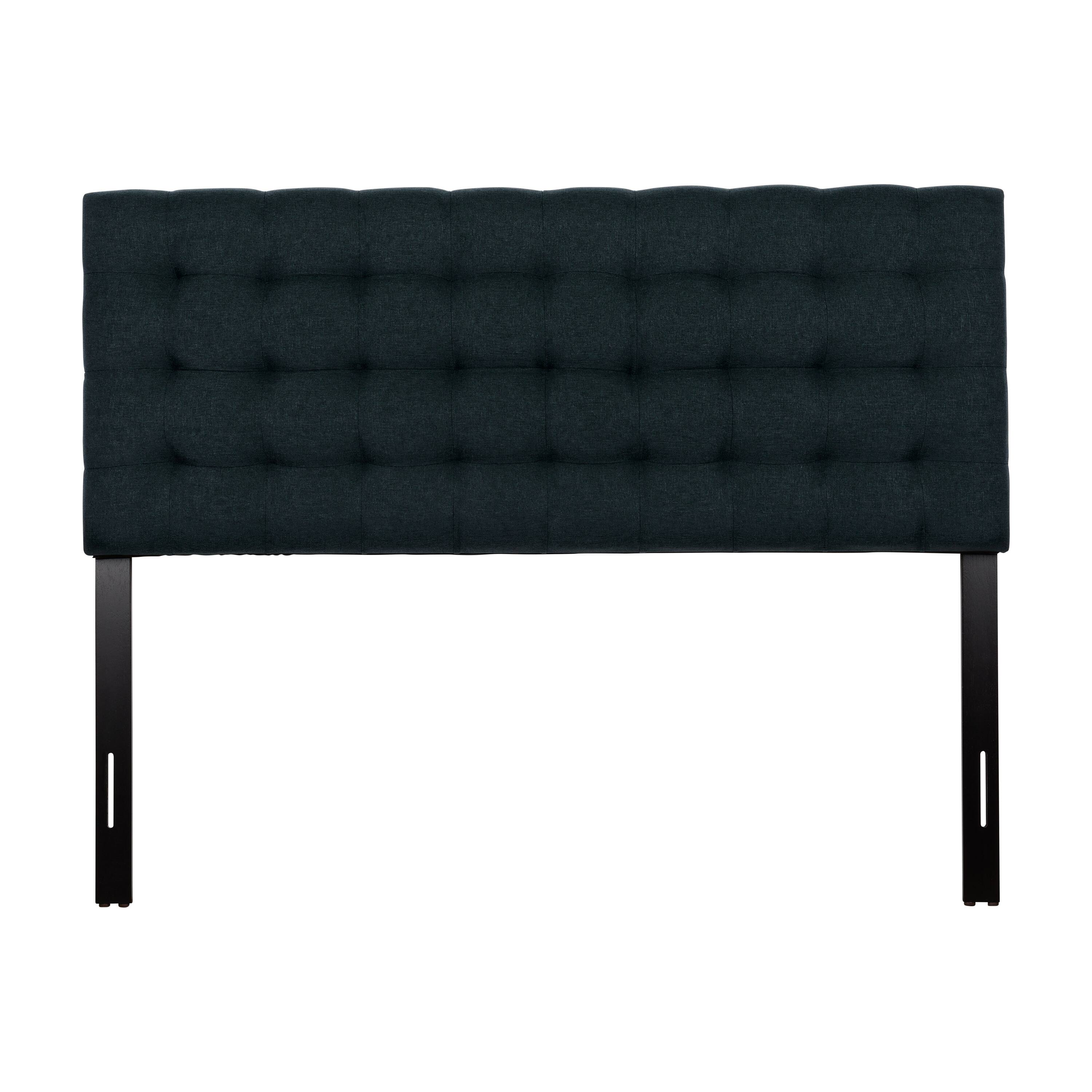 Front Zoom. CorLiving - Valencia Square Tufted Upholstered Queen Headboard - Blue.