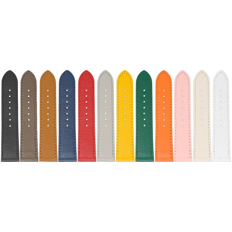 Left. StrapsCo - Textured Strap Leather Watch Band For Fitbit Inspire 3 - Yellow.