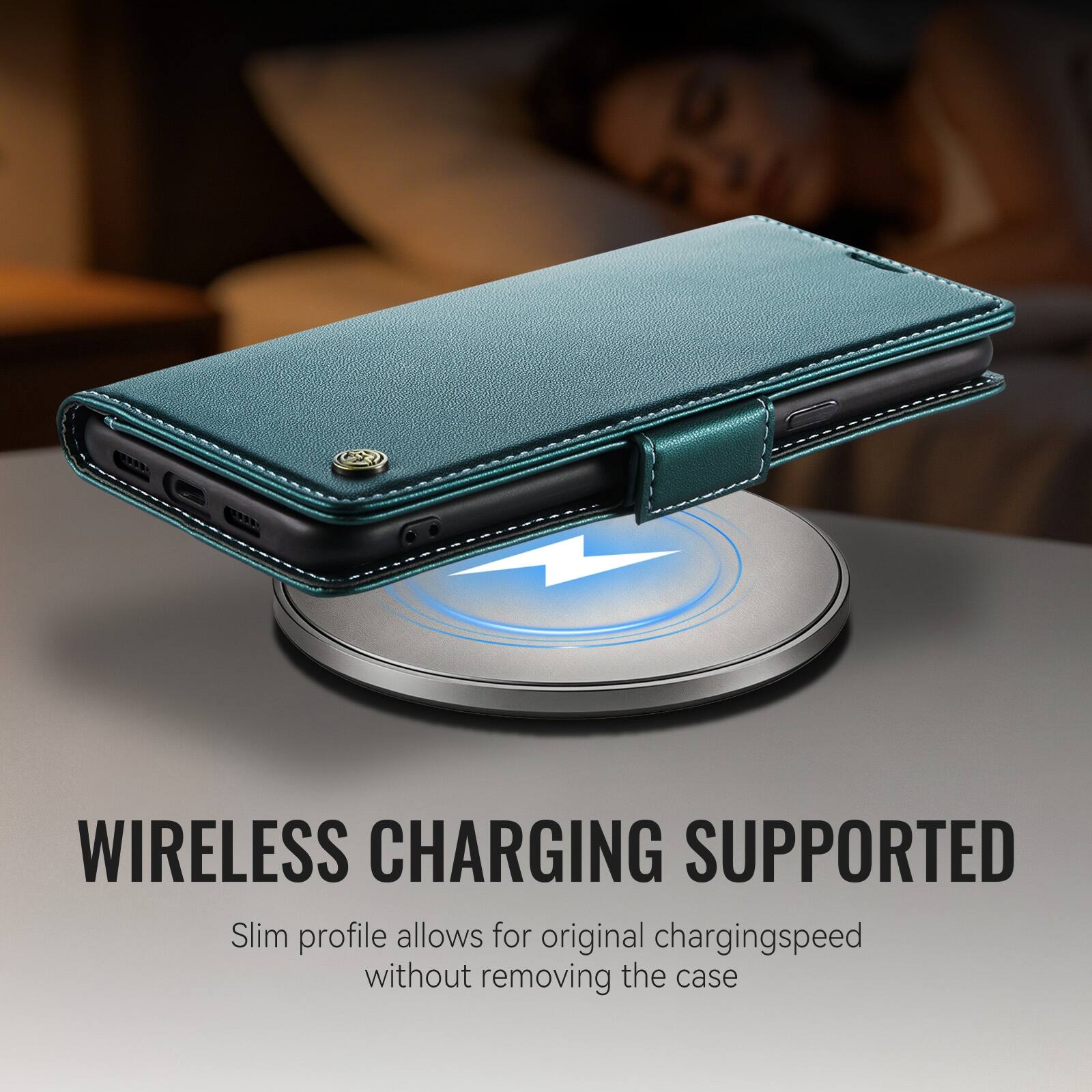 WIRELESS CHARGING SUPPORTED  
Slim profile allows for original charging speed without removing the case