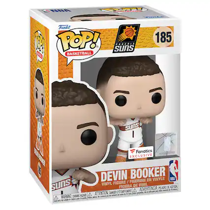 NBA POP! Funko POP! Basketball Suns Phoenix BGE3 FEXEH 185 Suns PNN ETIN Fanatics NCO00 00000 Exclusive Boke 1 Devin Booker En Vinyle NBA Figure / Figurine Suns Vinyl De Vinil Figura Peligro De Asfixia. D'Touffement. Advertencia: Para niños menores de 6 meses. Danger: Pequeñas partes. No adecuado para niños menores de 3 años. Attention: -ertants de moins de 6 mois. Partes petites. Ne convient pas aux enfants under 36 mois. Se sutabe b small parts.