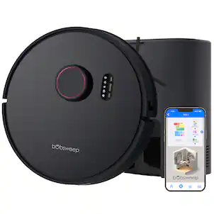 bObsweep - Orb-i Self-emptying Robotic Vacuum Cleaner, with 100-Day Bin Capacity, 5000 pa Suction, & LiDAR Mapping - Blackberry