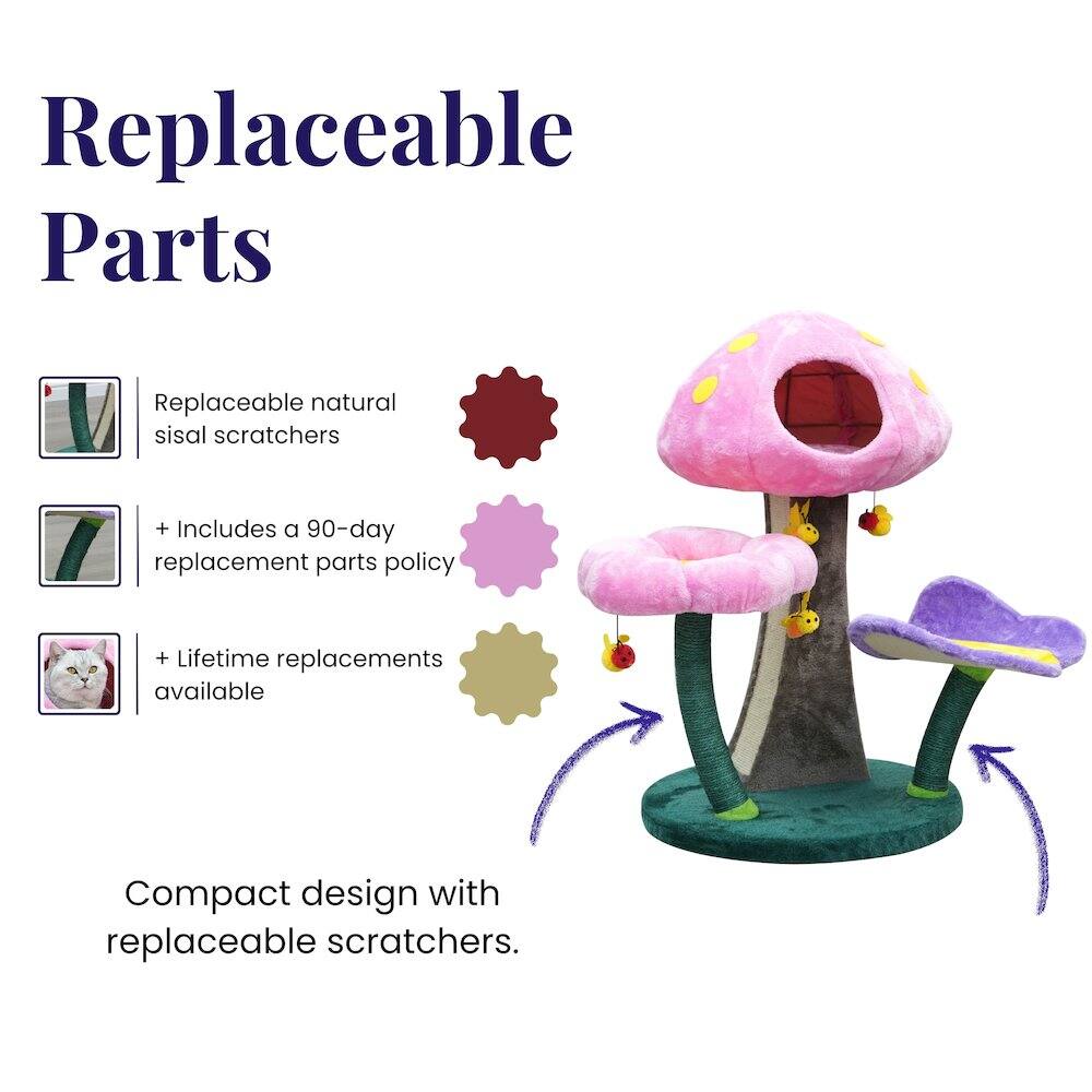 Replaceable Parts

- Replaceable natural sisal scratchers
- Includes a 90-day replacement parts policy
- Lifetime replacements available

Compact design with replaceable scratchers.