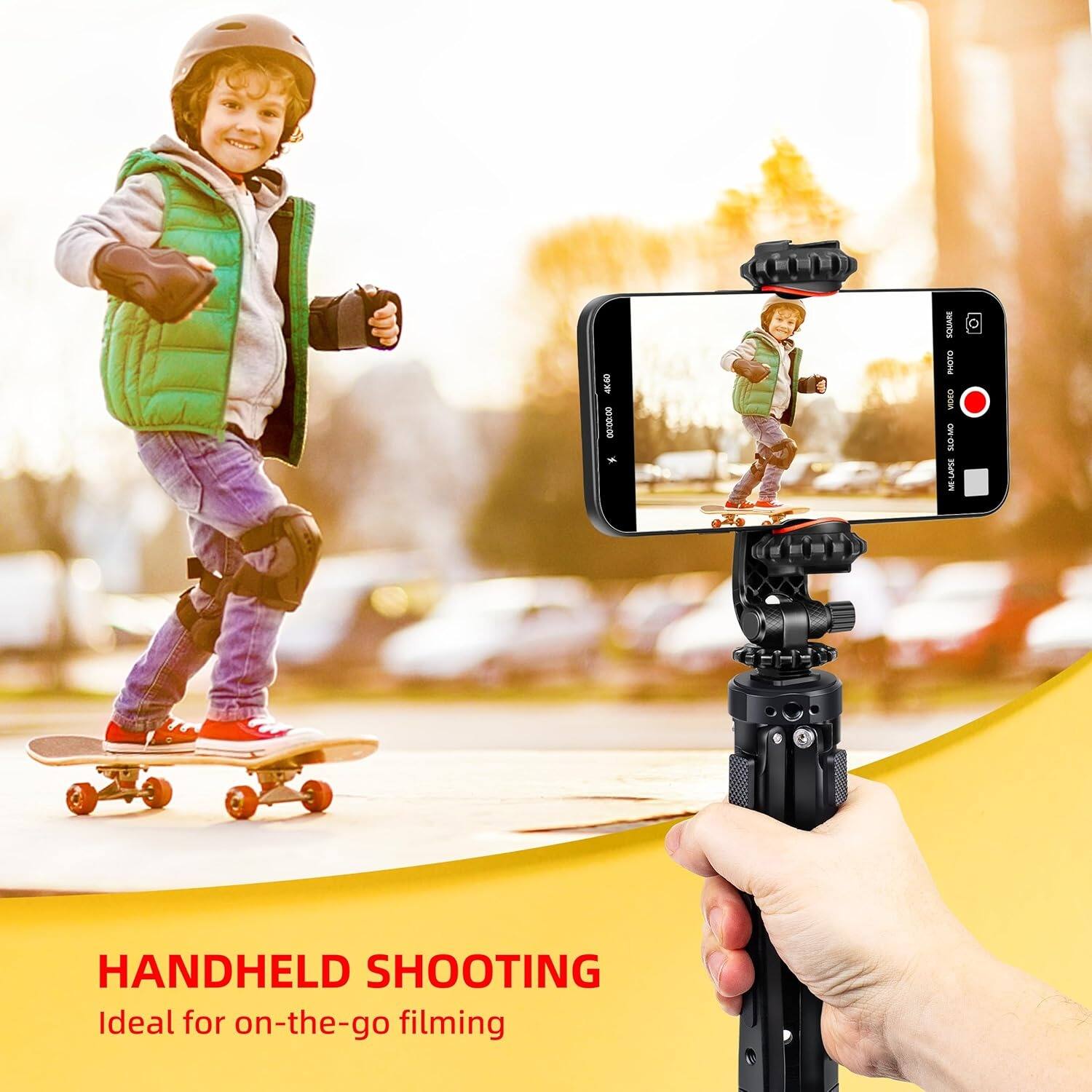 HANDHELD SHOOTING  
Ideal for on-the-go filming