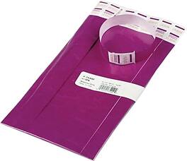 Advantus - Sequentially Numbered Crowd Control Wristbands, 100/Pack - Purple