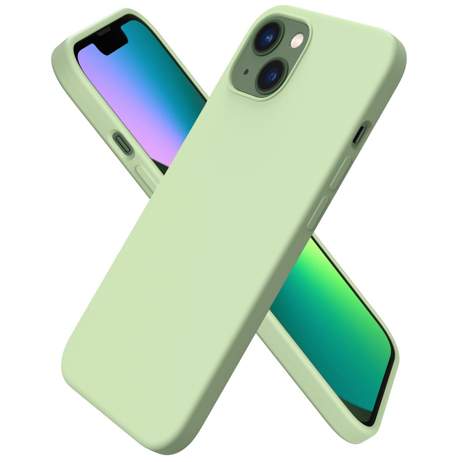 Front. Ornarto - ORNARTO Compatible with iPhone 13 Case 6.1", Slim Liquid Silicone 3 Layers Full Covered Cover-Matcha - Matcha.