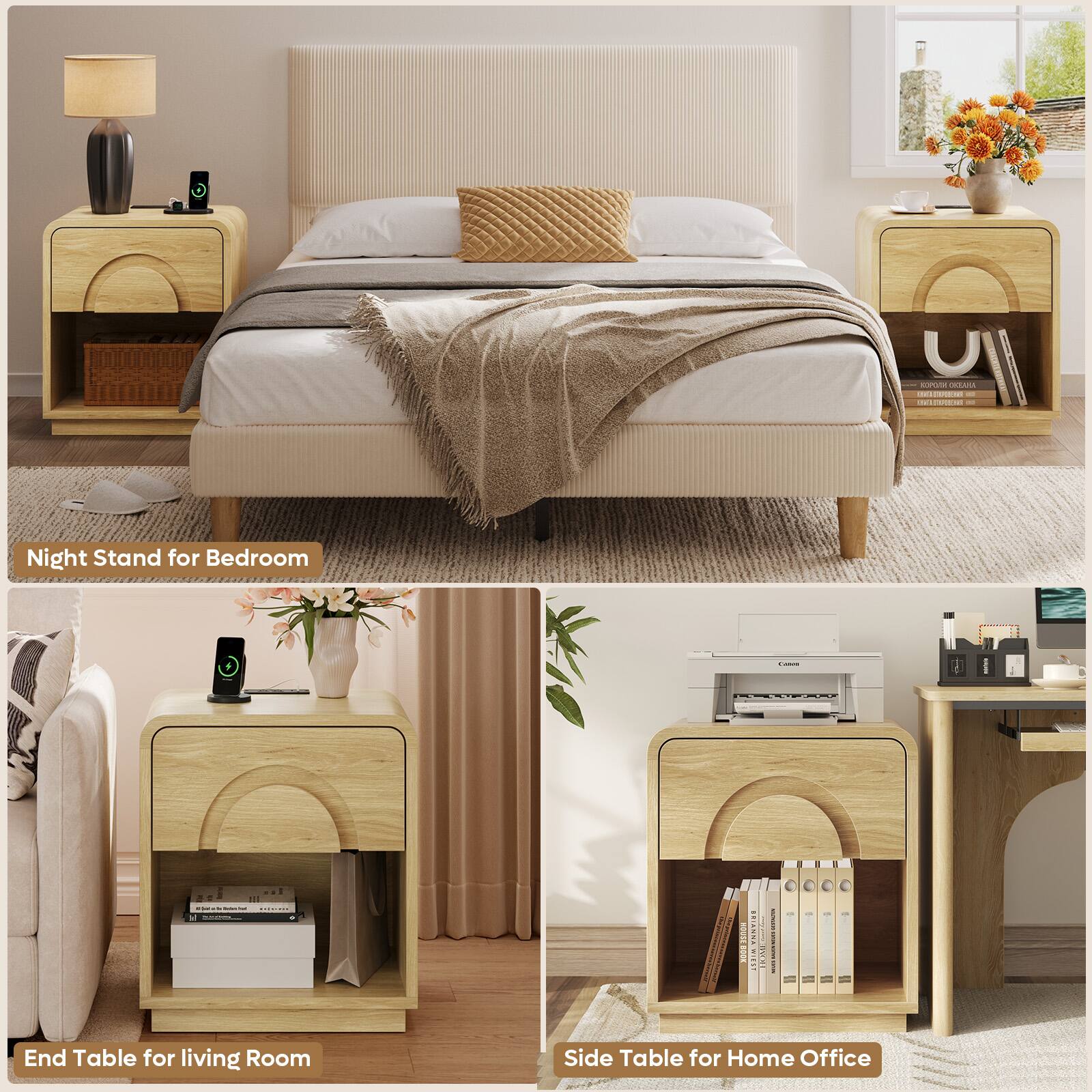 - CNCOA - CTE - Fa
- Night Stand for Bedroom
- End Table for living Room
- Side Table for Home Office