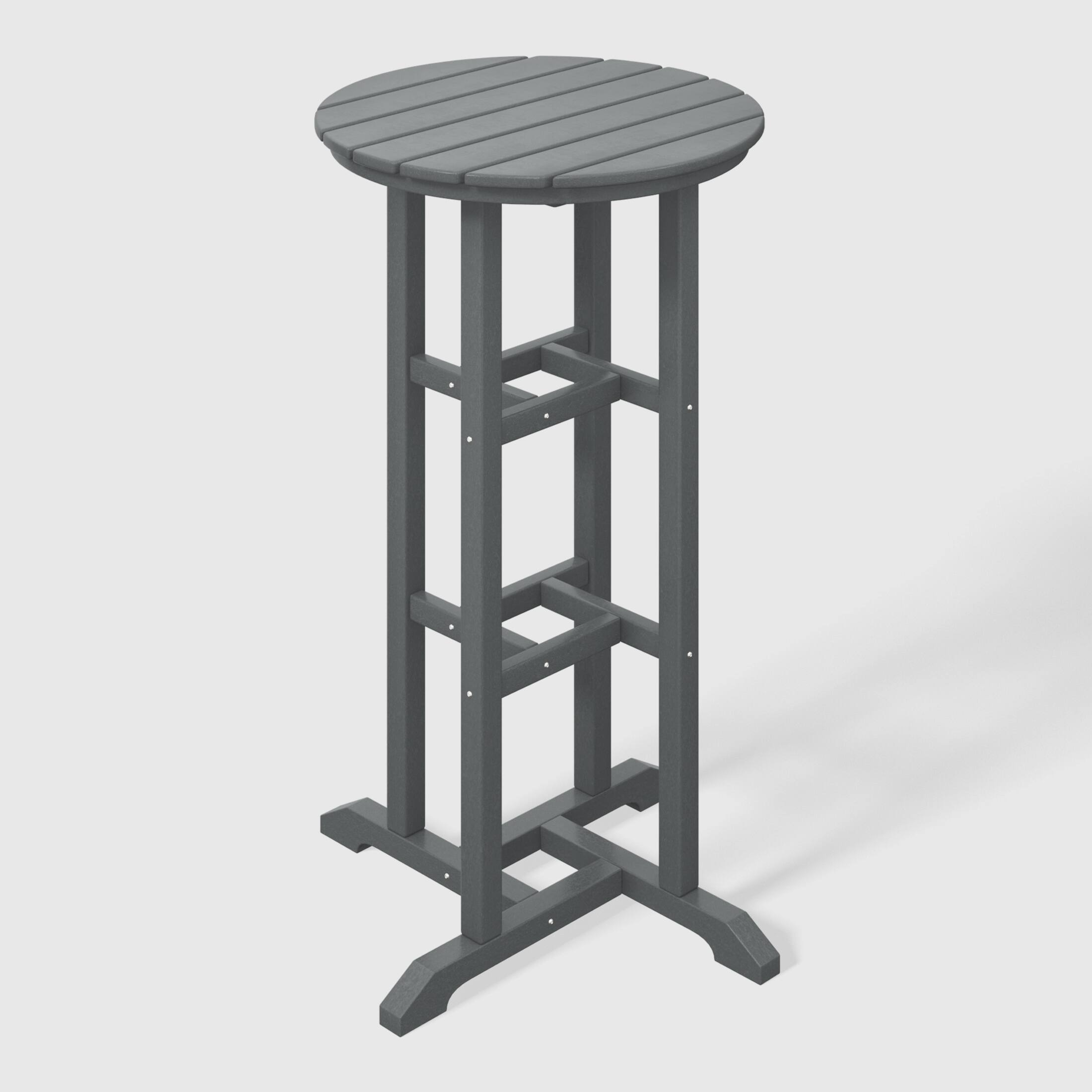 Back. WestinTrends - WestinTrends Malibu 42" Counter Height Round Outdoor Patio Bistro Bar Table - Gray.