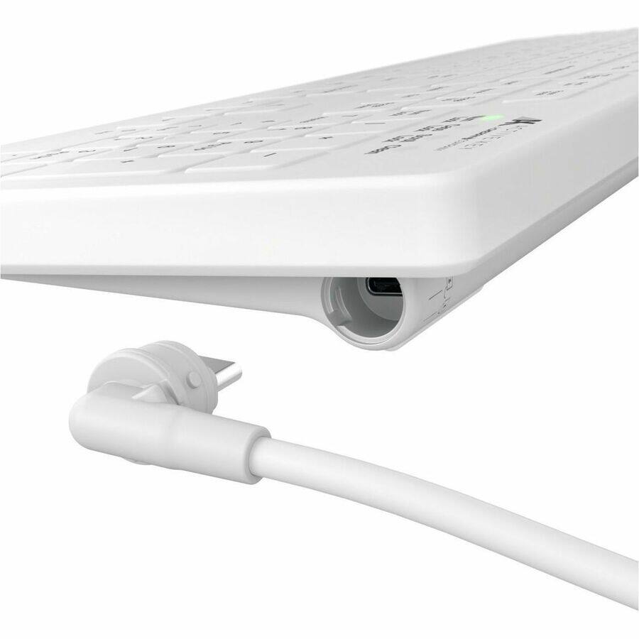 Alt View 5. CHERRY - AK-C8112 Medical Keyboard - Detachable Cable, US Layout, (CF/WIN RIGHT), White - White.