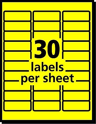 30 labels per sheet