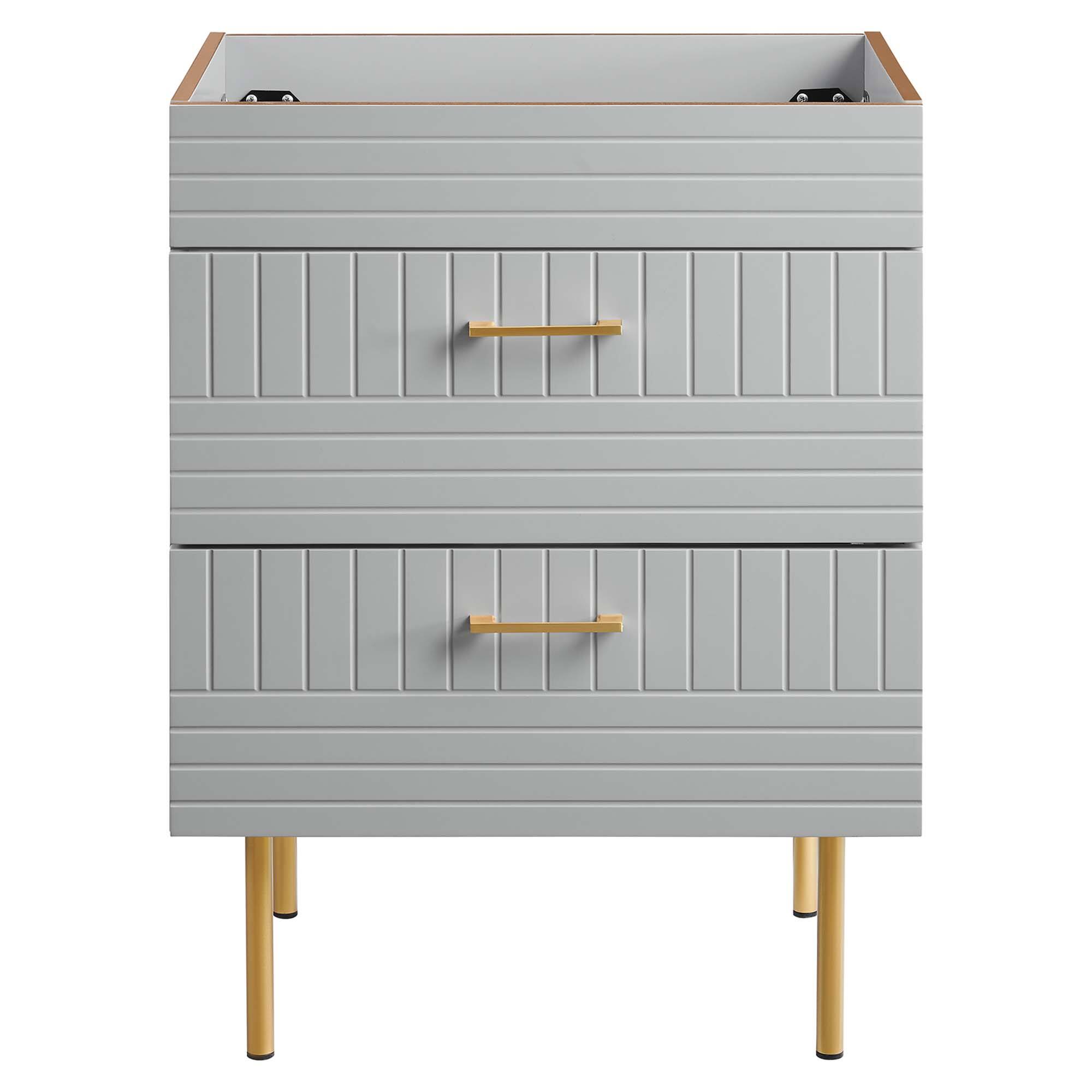 Alt View 3. Modway - Daybreak 24" Bathroom Vanity Cabinet (Sink Basin Not Included) by Modway - Light Gray.