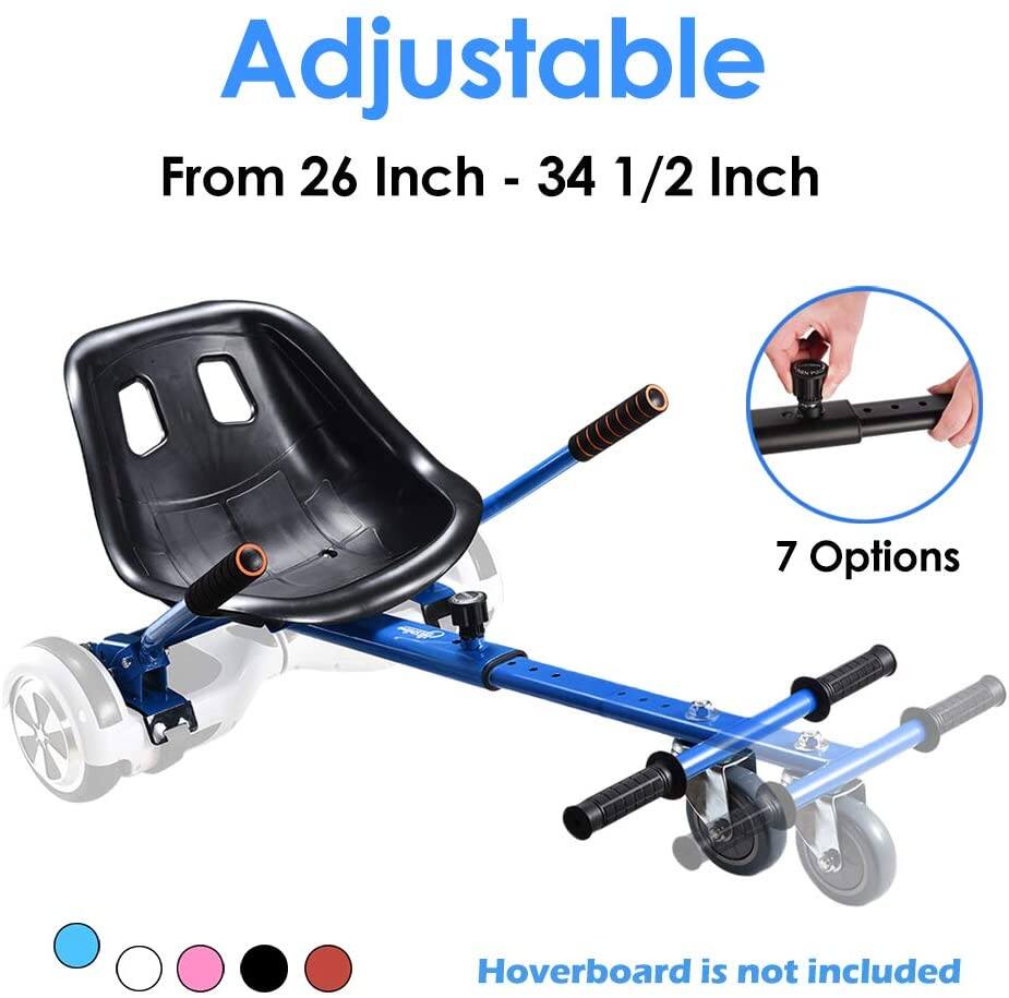 Adjustable  
From 26 Inch - 34 1/2 Inch  
7 Options  
Hoverboard is not included
