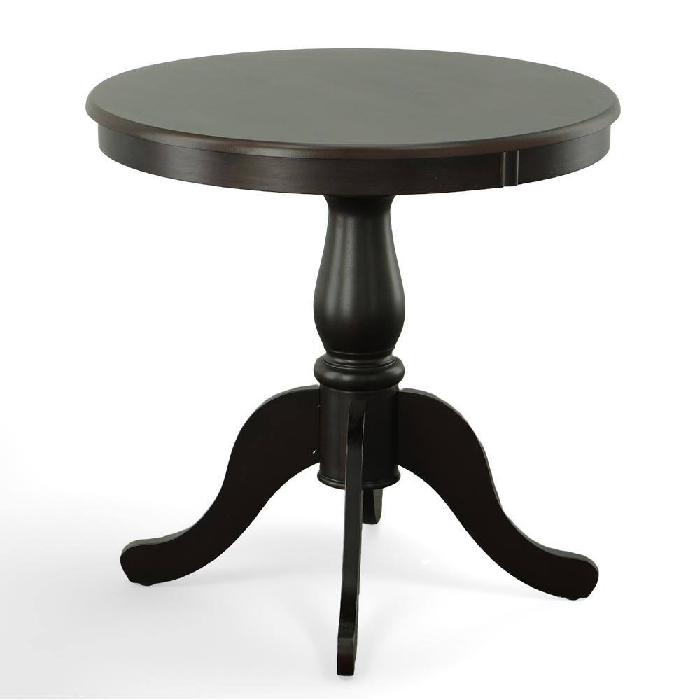 Alt View 1. Carolina Chair & Table - Fairview 30" Round Pedestal Dining Table - Espresso - Brown.