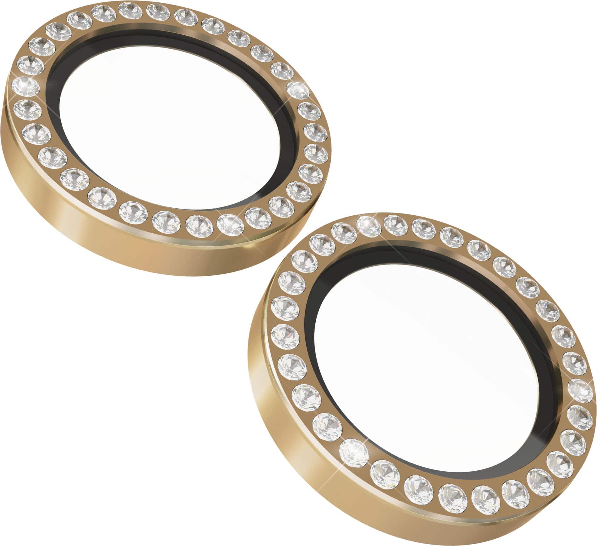Alt View 12. kate spade new york - Aluminum Ring Lens Protector for Apple iPhone 16 and 16 Plus - Set in Stone Gold.